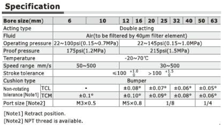 TCM63X60ST AIRTAC COMPACT GUIDE SLIDE<br>TC SERIES 63MM BORE 60MM STROKE